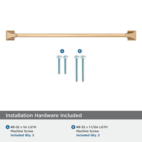 Amerock Exceed 12-5/8 inch 320mm Center-to-Center Champagne Bronze Cabinet Pull - BP36925CZ