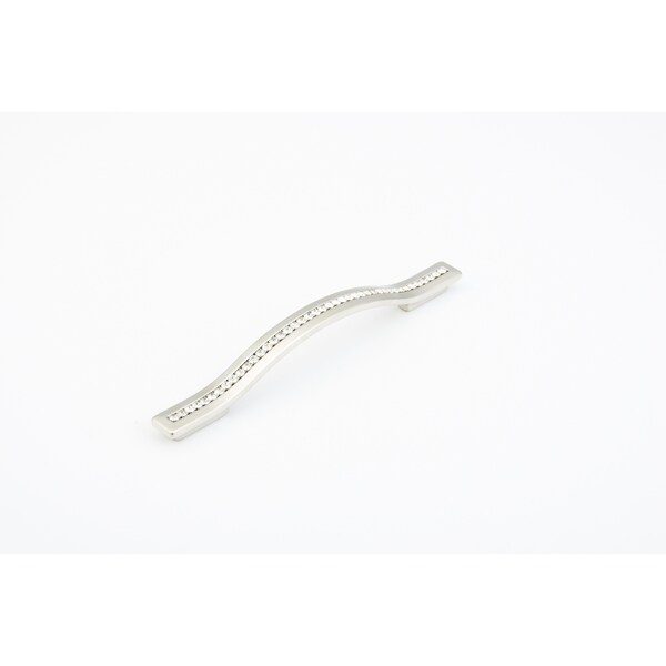 Schaub 128mm to 160mm Center to Center Skyevale Cabinet Pull with Crystals Satin Nickel Finish - 302-15