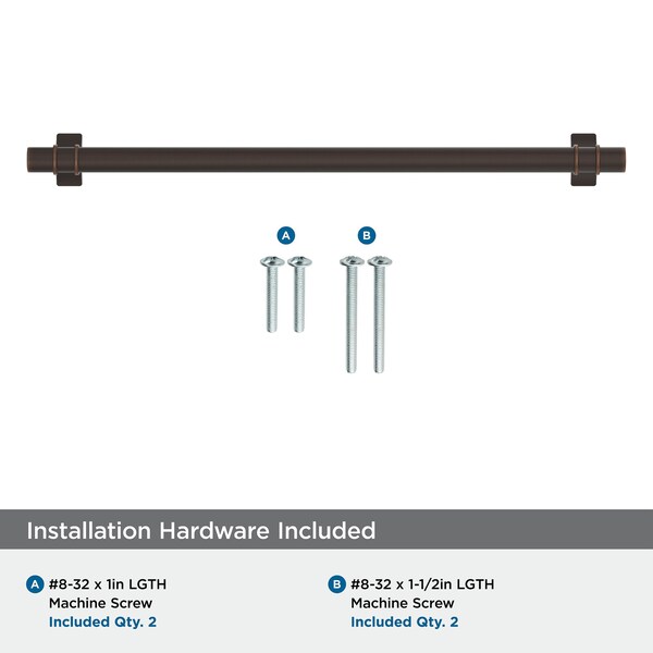 Amerock Davenport 10-1/16 inch 256mm Center-to-Center Oil-Rubbed Bronze Cabinet Pull - BP36620ORB