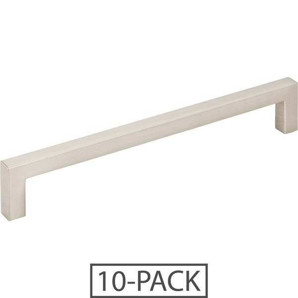 Elements By Hardware Resources 160 mm Center-to-Center Satin Nickel Square Stanton Cabinet Bar Pull,  - 625-160SN-10