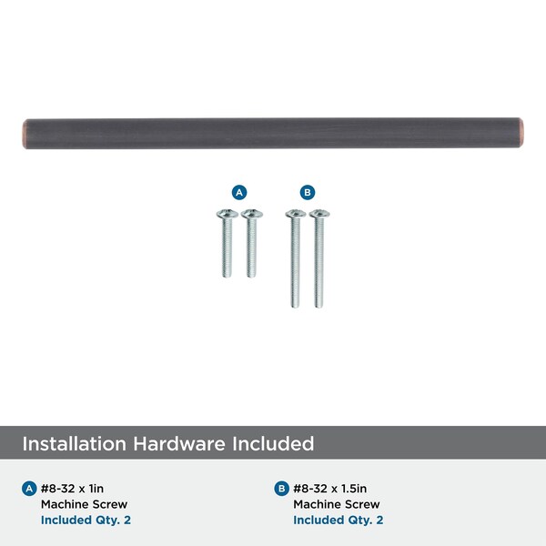 Amerock Bar Pulls 5-1/16 in 128 mm Center-to-Center Oil-Rubbed Bronze Cabinet Pull, 10PK - 10BX40517ORB