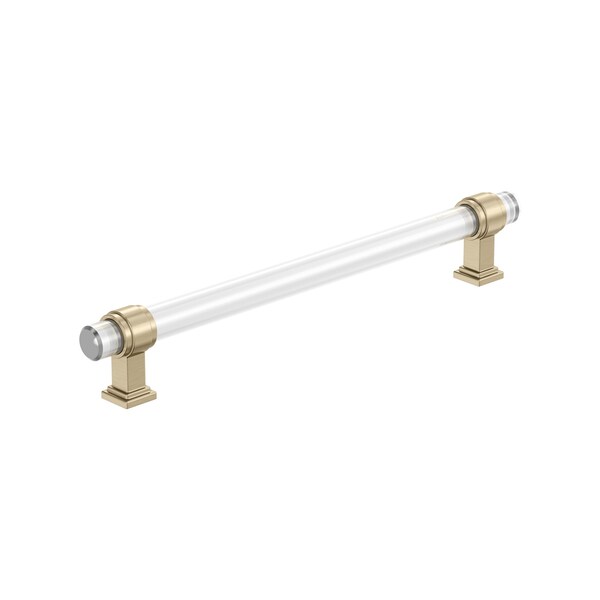 Amerock Glacio 8 inch 203mm Center-to-Center Clear/Golden Champagne Cabinet Pull - BP36661CBBZ