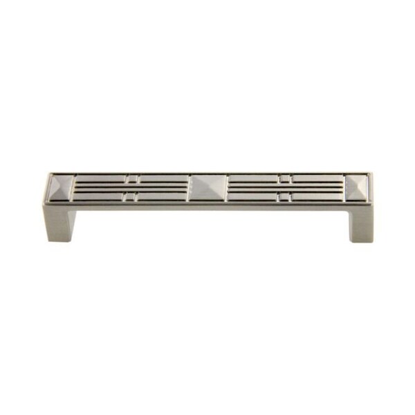 Crown 5-3/8" Craftsman Cabinet Pull with 5" Center to Center Satin Nickel Finish - CHP81929SN