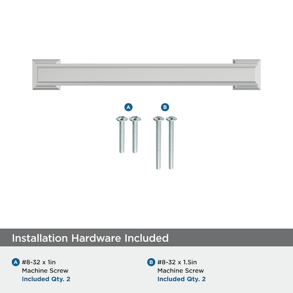 Amerock Appoint 5-1/16 in 128 mm Center-to-Center Polished Chrome Cabinet Pull - BP3676026