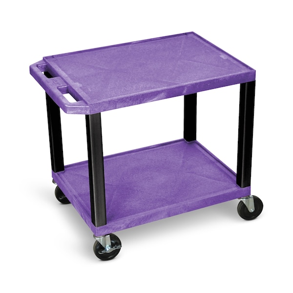 Luxor 26"H AV Cart - Two Shelves - Black Legs - WT26P-B