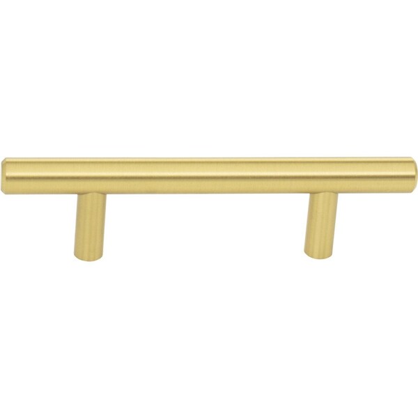 Elements By Hardware Resources 3" Center-to-Center Brushed Gold Naples Cabinet Bar Pull,  - 136BG-10