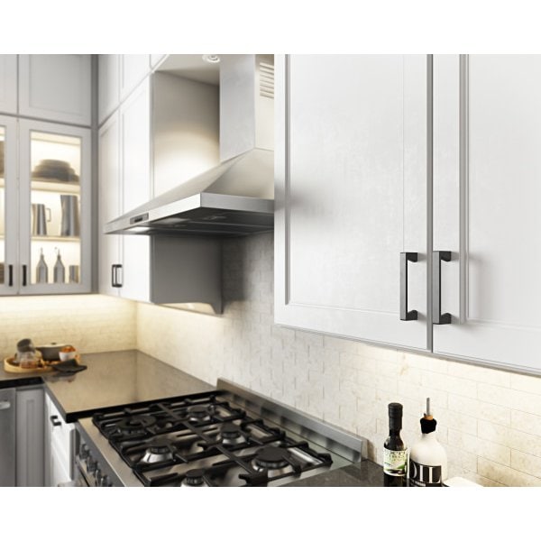 Jeffrey Alexander 160 mm Center-to-Center Matte Black Square Boswell Cabinet Pull - 177-160MB