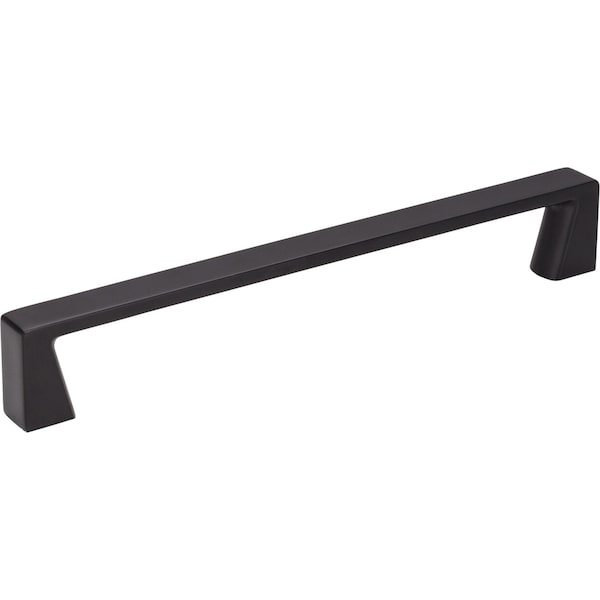 Jeffrey Alexander 160 mm Center-to-Center Matte Black Square Boswell Cabinet Pull - 177-160MB