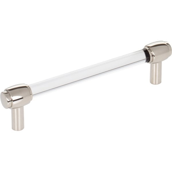 Jeffrey Alexander 128 mm Center-to-Center Polished Nickel Carmen Cabinet Bar Pull - 775-128NI