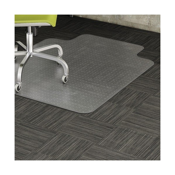 Lorell Low Pile Chairmat, 45inx53in, Wide Lip 25inx12in, Clear - LLR69158