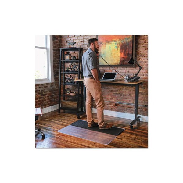 E.S. Robbins ESRobbins, Sit Or Stand Mat For Carpet Or Hard Floors, 45 X 53, Clear/black - 184603
