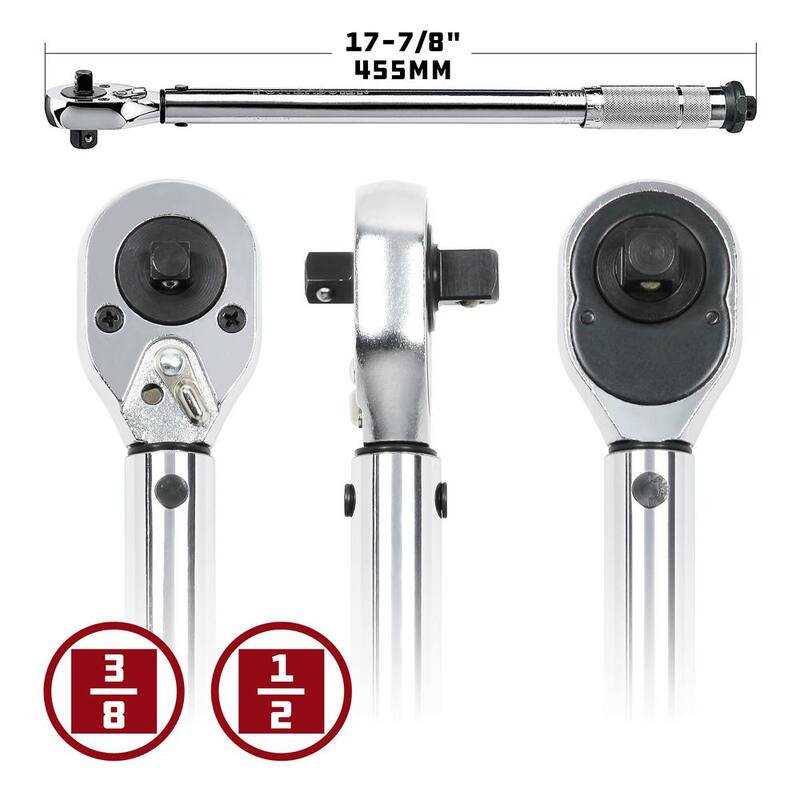 Powerbuilt 3/8 in. and 1/2 in. Dual Drive Torque Wrench - 944001
