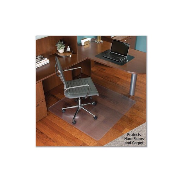 Esrobbins FLOOR+MATE, FOR HARD FLOOR TO MEDIUM PILE CARPET UP TO 0.75in, 46 X 48, CLEAR - 121442