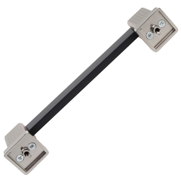 Gliderite Hardware 5 in. Center to Center Modern Embossed Matte Black Cabinet Pull - 52060-128-MB - 52060-128-MB-1