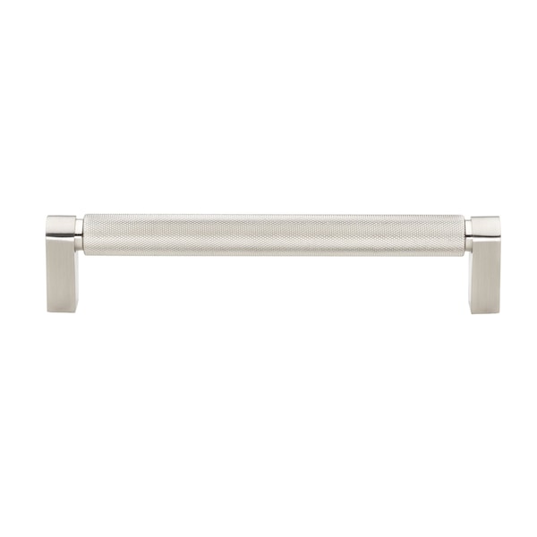 Gliderite Hardware 6-1/4 in. Center to Center Knurled Bar Pull Satin Nickel, 10PK - 4788-160-SN-10