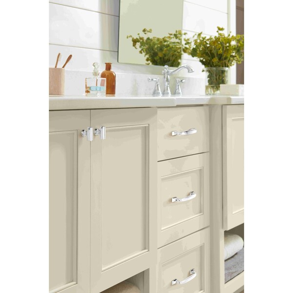 Amerock Highland Ridge 3-3/4 in 96 mm Center-to-Center Polished Chrome Cabinet Pull - BP5531726