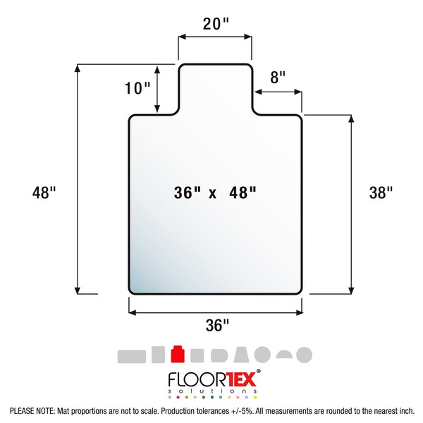 Floortex Advantagemat Black Vinyl Lipped Chair Mat for Hard Floor, 36'' x 48'', Shipped Rolled - FR123648HLBV
