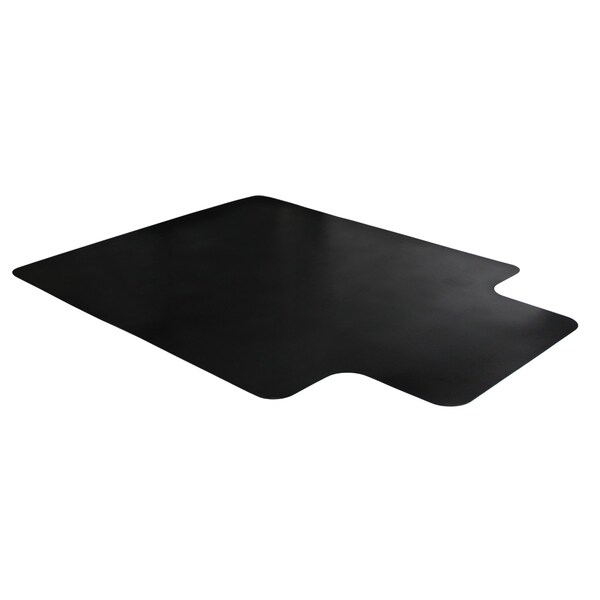 Floortex Advantagemat Black Vinyl Lipped Chair Mat for Hard Floor, 36'' x 48'', Shipped Rolled - FR123648HLBV
