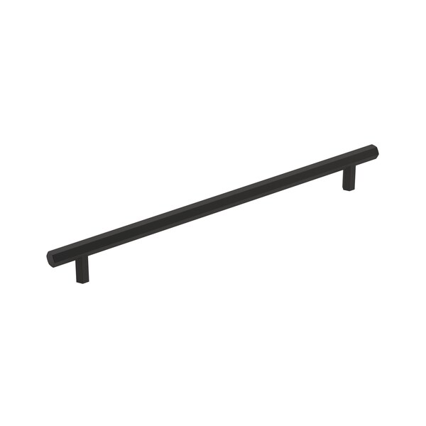 Amerock Caliber 10-1/16 in 256 mm Center-to-Center Matte Black Cabinet Pull - BP36877FB