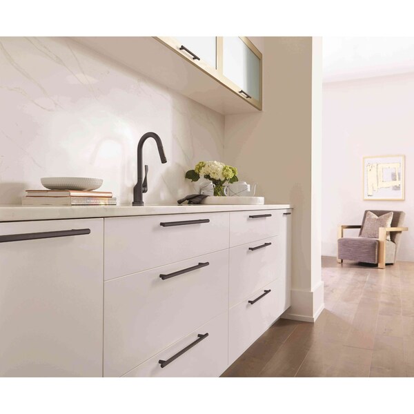 Amerock Caliber 10-1/16 in 256 mm Center-to-Center Matte Black Cabinet Pull - BP36877FB