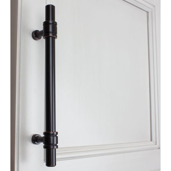 Gliderite Hardware 5-1/16 in. Center to Center Oil Rubbed Bronze Barrel Ring Bar Pull - 4340-128-ORB, 25PK - 4340-128-ORB-25