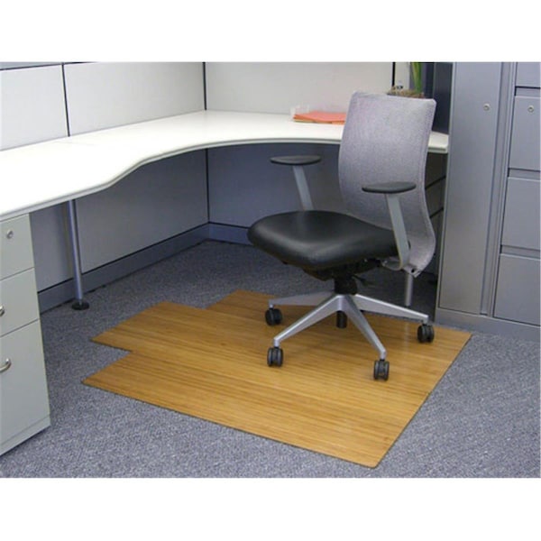 Work-Of-Art 44 x 52 Inch Bamboo Roll-Up - 0.25 Inch Thick with 9.25 Inch Tongue - Natural - WO4586