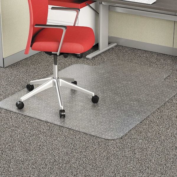 Alera Stud Chair Mat, Carpet, 45"x53", Lip, Clear - ALEMAT4553CFPL