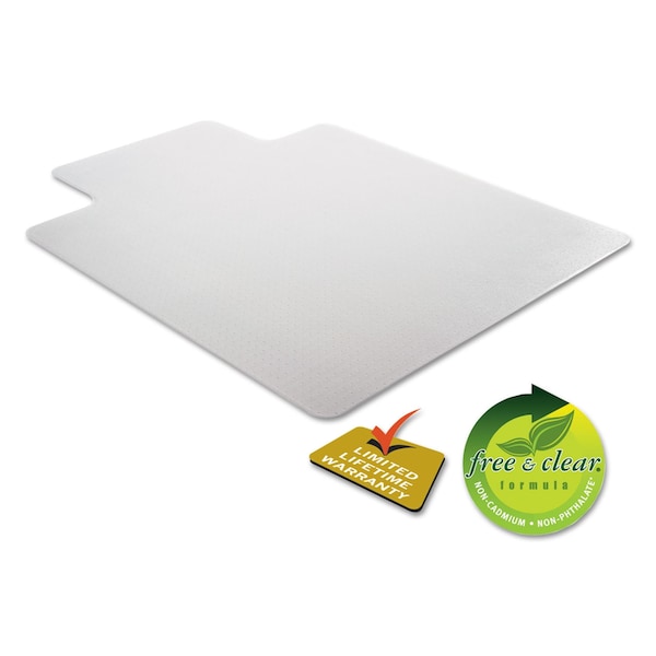 Alera Stud Chair Mat, Carpet, 45"x53", Lip, Clear - ALEMAT4553CFPL