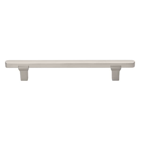 Gliderite Hardware 5-1/16 in. Center to Center Solid Flat Bar Pull Satin Nickel, 5PK - 4842-128-SN-5