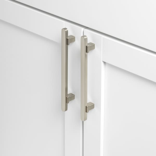 Gliderite Hardware 5-1/16 in. Center to Center Solid Flat Bar Pull Satin Nickel, 5PK - 4842-128-SN-5