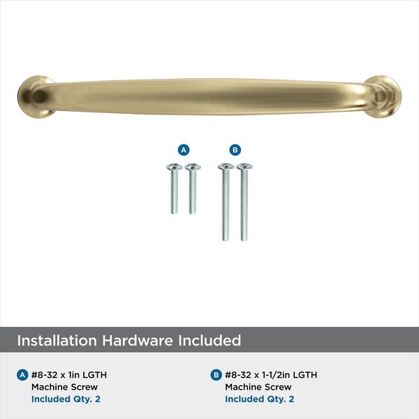Amerock Renown 5-1/16 inch 128mm Center-to-Center Golden Champagne Cabinet Pull - BP36795BBZ