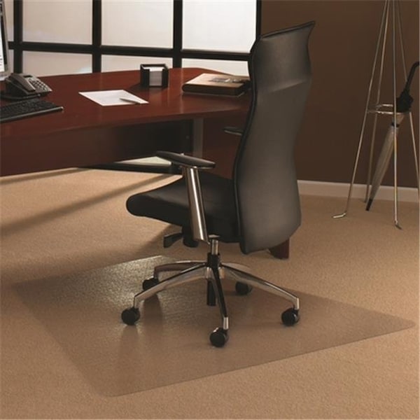 Floortex Floortex Cleartex 1115023TR Ultimat Polycarbonate Corner Workstation Chair Mat For Low And Medium Pile Carpets Up To 0.50 In. 48 X 60 In. - 1115023TR