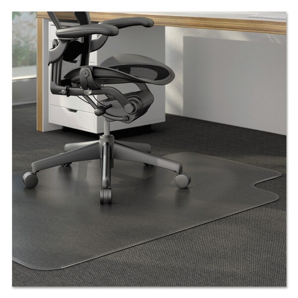 Alera Moderate Use Studded Chair Mat for Low Pile Carpet, 45x53, W Lip, Clr - CM12233ALEPL