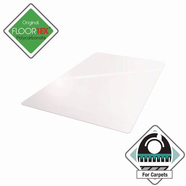 Floortex Ultimat Polycarbonate Chair Mat, Low/Medium Pile Carpet, 48x60, Clear - ER1115223ER