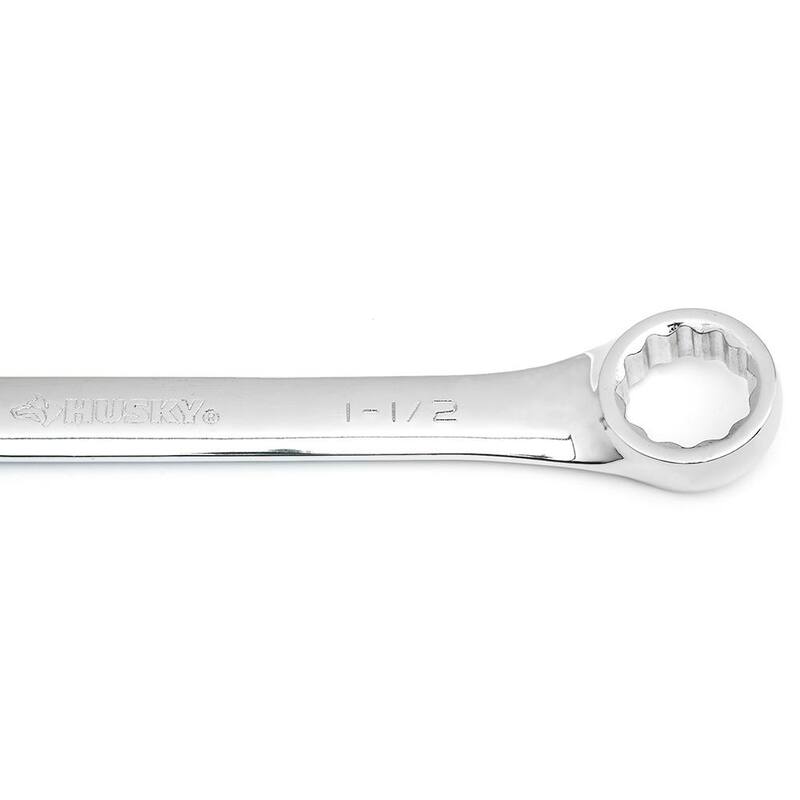 Husky 1-1/2 in. 12-Point SAE Full Polish Combination Wrench - HCW1I12