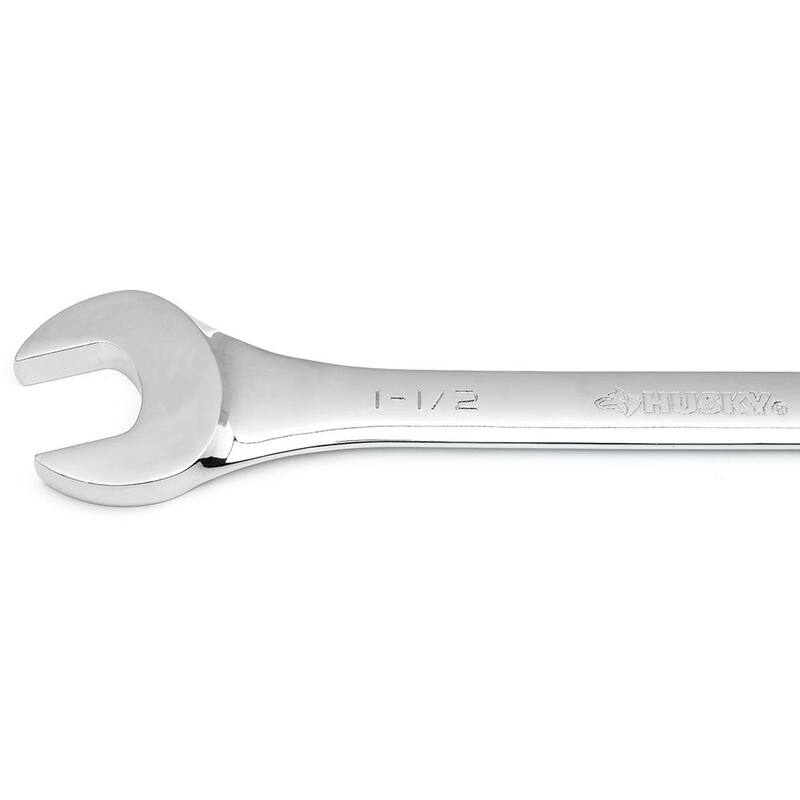 Husky 1-1/2 in. 12-Point SAE Full Polish Combination Wrench - HCW1I12