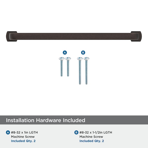Amerock Surpass 8-13/16 inch 224mm Center-to-Center Oil-Rubbed Bronze Cabinet Pull - BP55521ORB