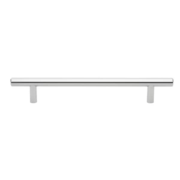 Gliderite Hardware 6-1/4 in. Center to Center Polished Chrome Solid Steel Bar Pull - 5003-160-PC, 10PK - 5003-160-PC-10