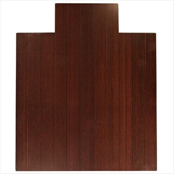 Anji Mountain Bamboo Chair mat & Rug AMB24006W in x 52 ft. 4 ft Wide Slat DARK CHERRY Bamboo roll-Up Chair Mat 8mm - AMB24006W