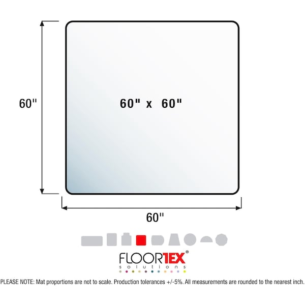 Cleartex Chairmat, Xxl, Girpr, 60X60 - 1115015023ER