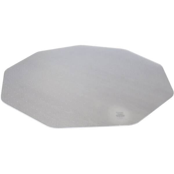Floortex Chair Mat 38"x39", Nonagon Shape, Clear, for Carpet - FC111001009R