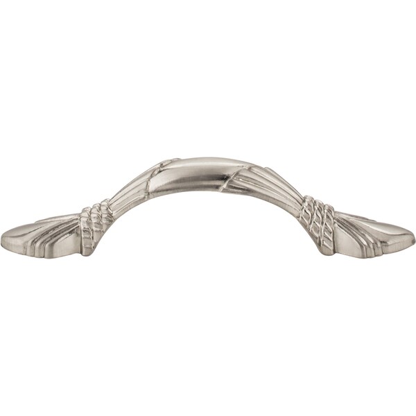 Elements By Hardware Resources 3" Center-to-Center Satin Nickel Baroque Capri Cabinet Pull - 3211-SN