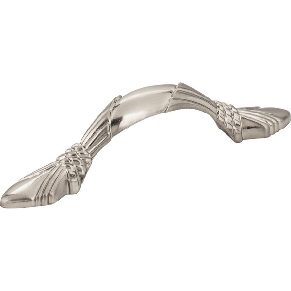 Elements By Hardware Resources 3" Center-to-Center Satin Nickel Baroque Capri Cabinet Pull - 3211-SN