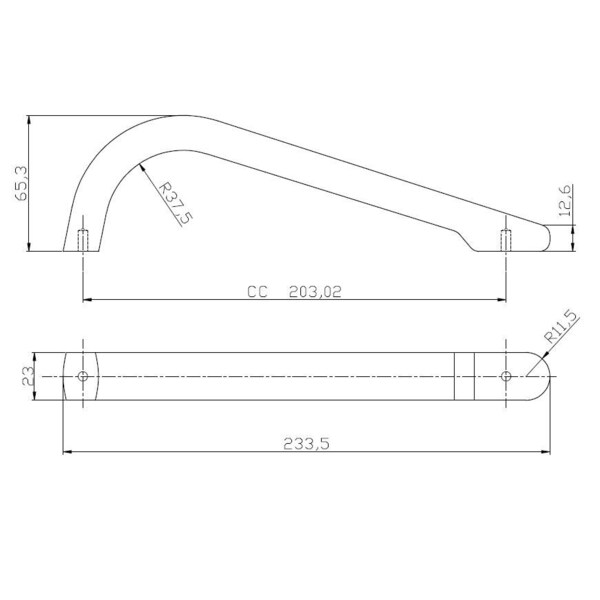 Richelieu 8 in (203 mm) Center-to-Center Copper Bronze Traditional Drawer Pull - MTDP800P1CPB