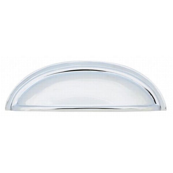 Patioplus 4 in. Center to Center Cup Cabinet Pull, Bright Chrome - PA1635140