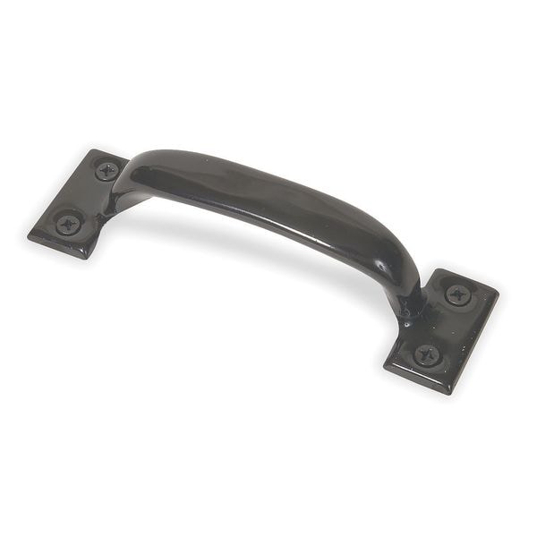 Zoro Select Pull Handle, 6-1/2 In, Powder Coated, Unth. Through Holes - 4PE22