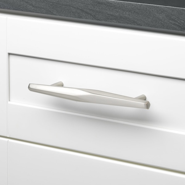 Gliderite Hardware 5-1/16 in. Center to Center Faceted Bar Pull Satin Nickel - 4789-128-SN-1