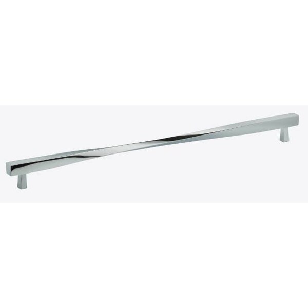 Omnia Center to Center Modern Twisted Cabinet Pull Bright Chrome 16-1/2" - 9009/420.26