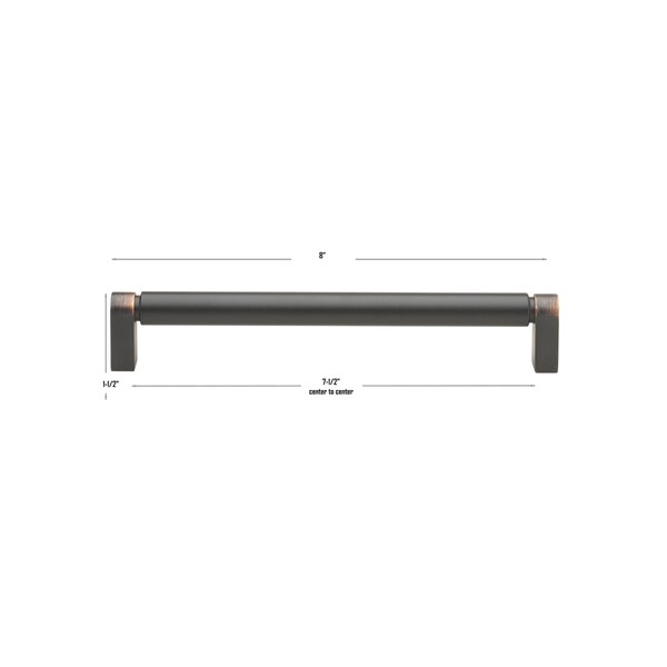 Gliderite Hardware 7-9/16 in. Center to Center Smooth Bar Pull - 4787-192-ORB, 5PK - 4787-192-ORB-5