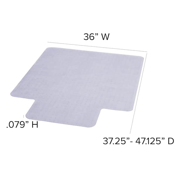 Flash Furniture Chair Mat w/Lip, 36"x48", Clear - MAT-CM11113FD-GG